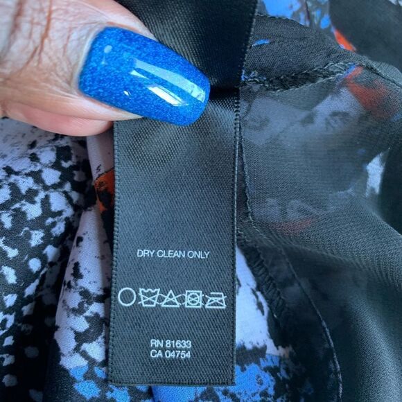 𝅺Kenneth‎ Cole Sheer Animal Print Apparel Top - Picture 9 of 13